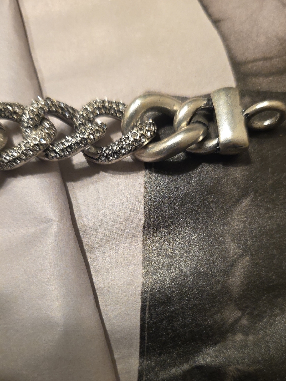Chunky Rhinestone Link Bracelet - Picture 7 of 10